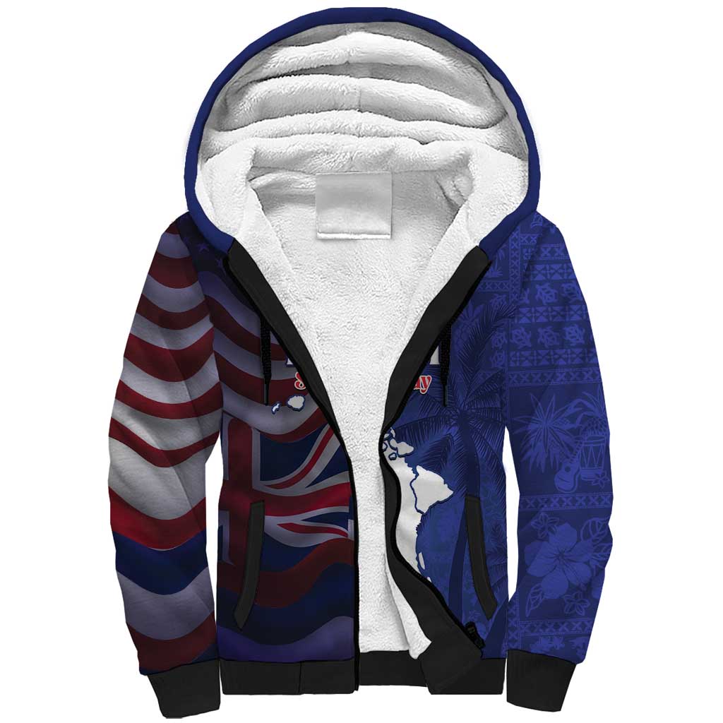 Personalized Hawaii Statehood Day Sherpa Hoodie 66th Anniversary - Wonder Print Shop