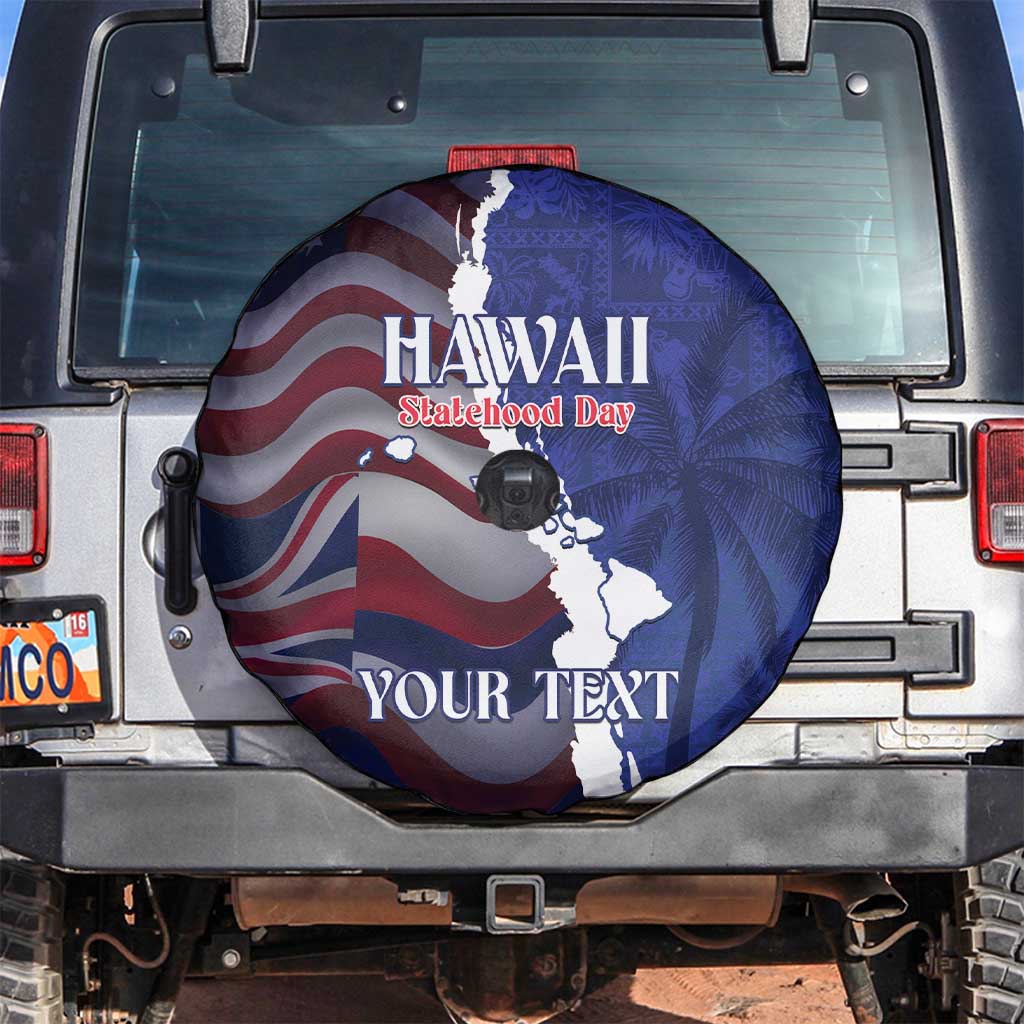 Personalized Hawaii Statehood Day Spare Tire Cover 66th Anniversary - Wonder Print Shop