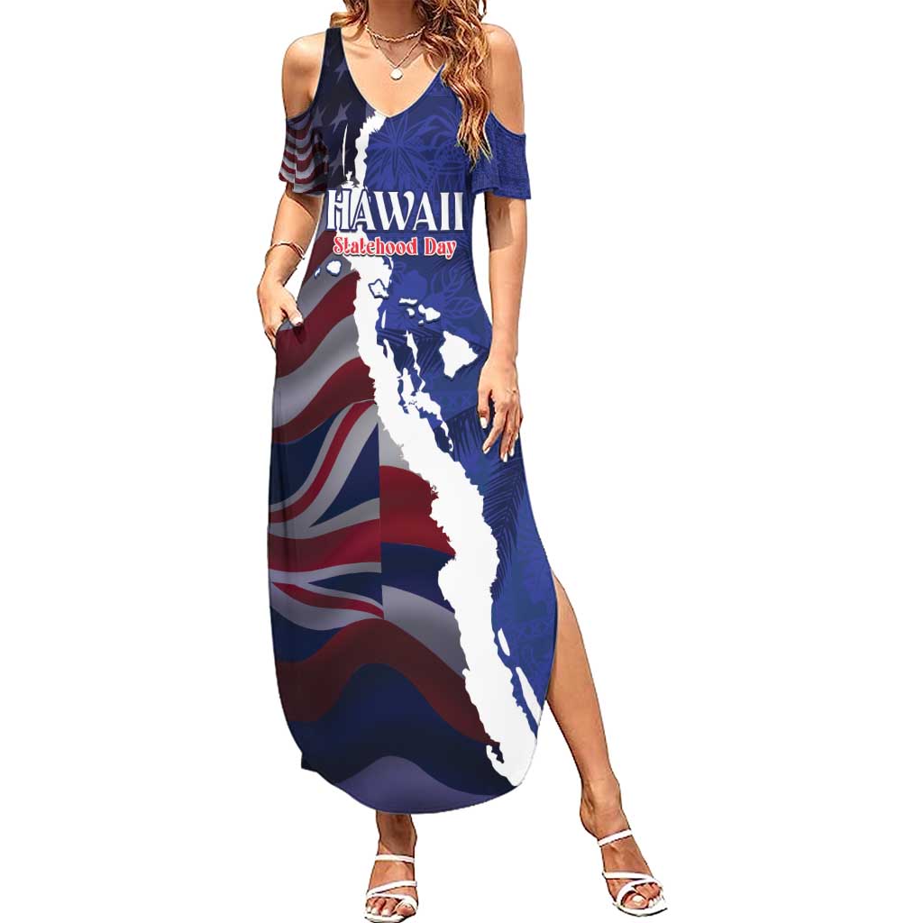 Personalized Hawaii Statehood Day Summer Maxi Dress 66th Anniversary - Wonder Print Shop