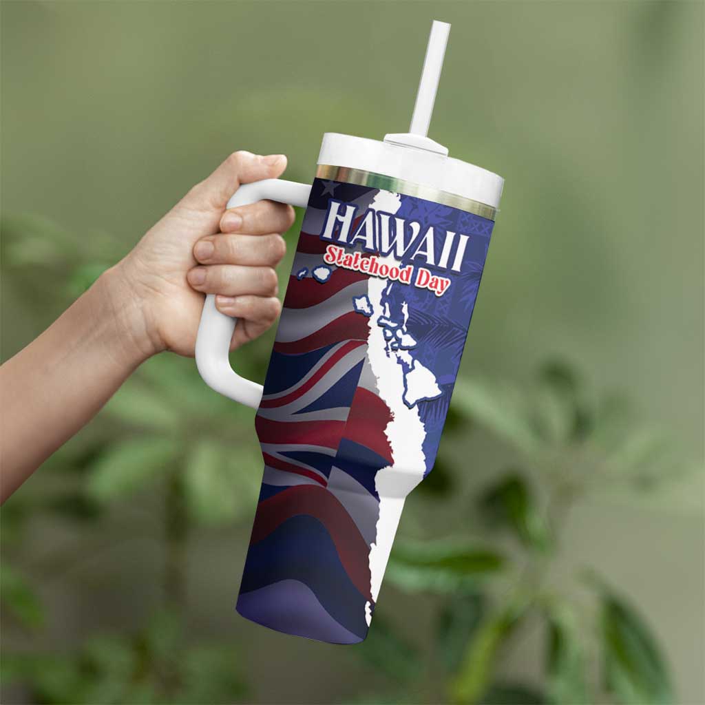 Personalized Hawaii Statehood Day Tumbler With Handle 66th Anniversary - Wonder Print Shop