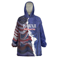 Personalized Hawaii Statehood Day Wearable Blanket Hoodie 66th Anniversary - Wonder Print Shop