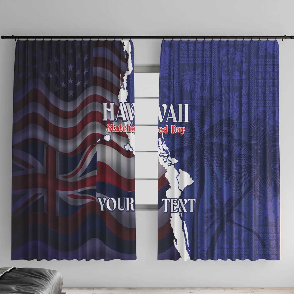 Personalized Hawaii Statehood Day Window Curtain 66th Anniversary - Wonder Print Shop