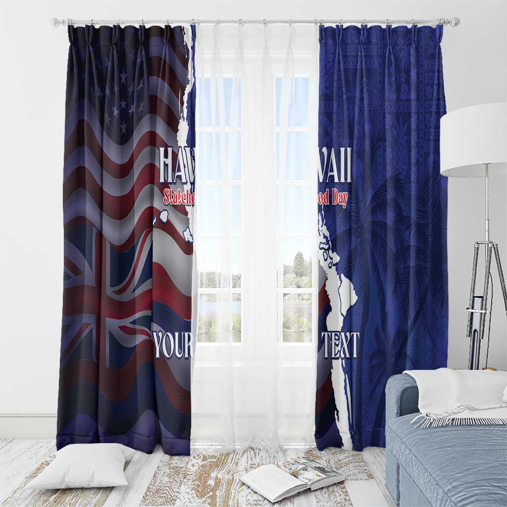 Personalized Hawaii Statehood Day Window Curtain 66th Anniversary - Wonder Print Shop