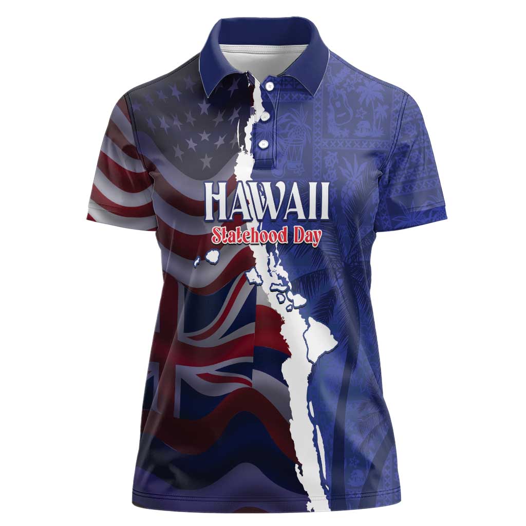 Personalized Hawaii Statehood Day Women Polo Shirt 66th Anniversary - Wonder Print Shop