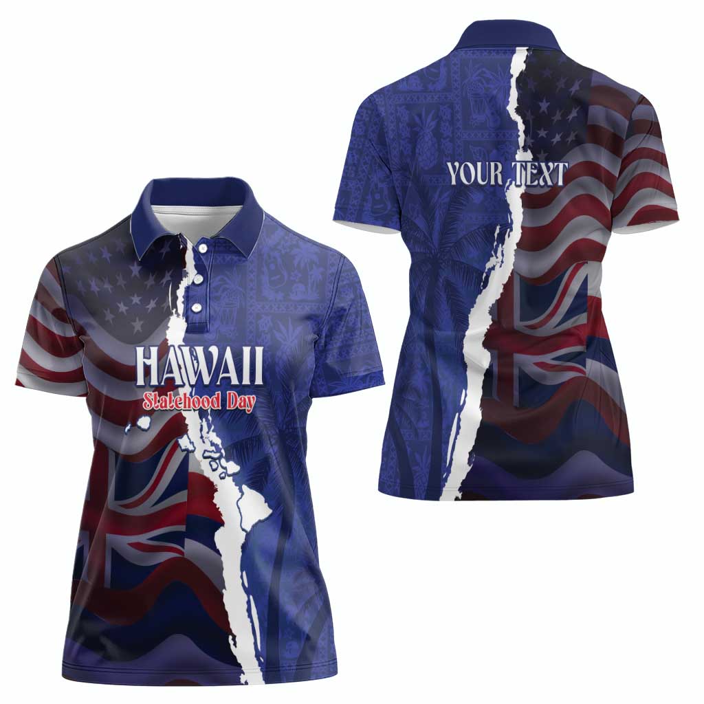 Personalized Hawaii Statehood Day Women Polo Shirt 66th Anniversary - Wonder Print Shop