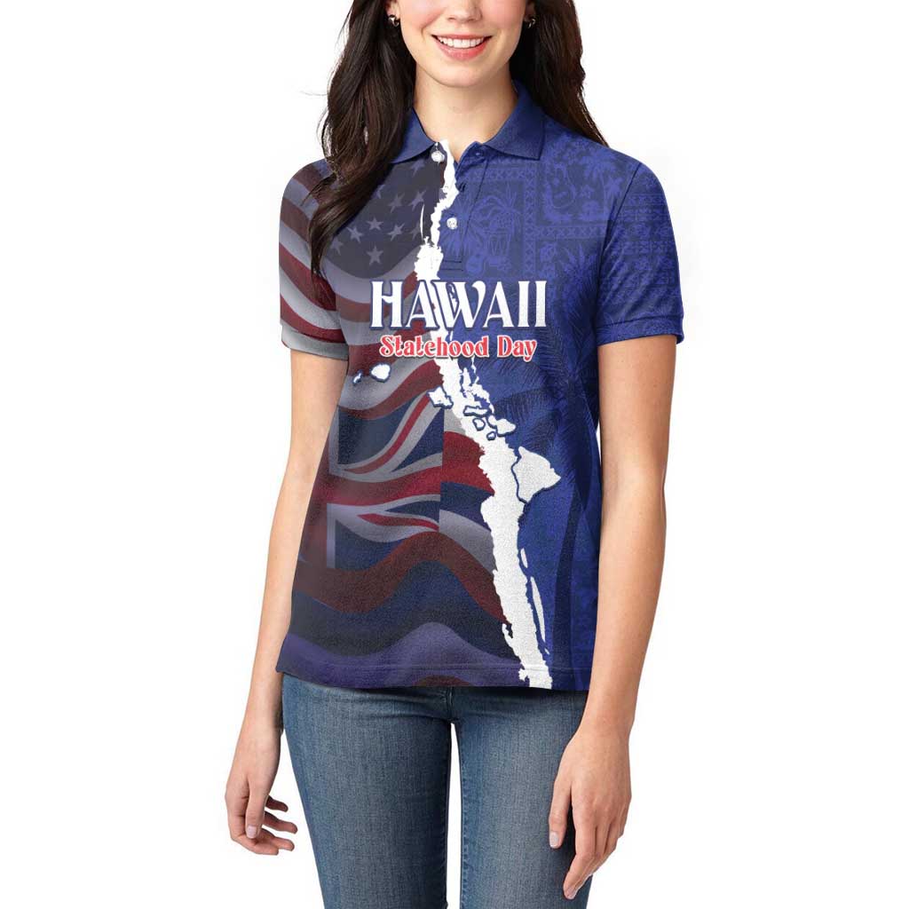Personalized Hawaii Statehood Day Women Polo Shirt 66th Anniversary - Wonder Print Shop