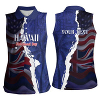 Personalized Hawaii Statehood Day Women Sleeveless Polo Shirt 66th Anniversary - Wonder Print Shop