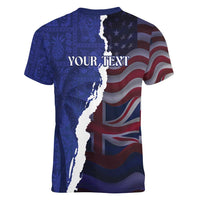 Personalized Hawaii Statehood Day Women V-Neck T-Shirt 66th Anniversary - Wonder Print Shop