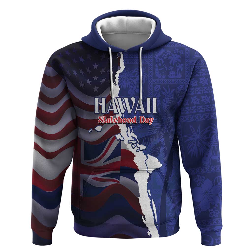 Personalized Hawaii Statehood Day Zip Hoodie 66th Anniversary - Wonder Print Shop