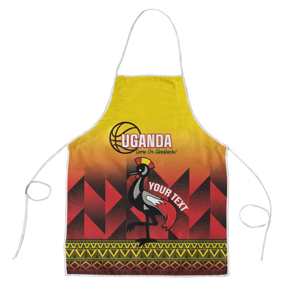 Uganda Basketball Custom Apron Come On Silverbacks African Pattern - Wonder Print Shop