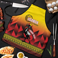 Uganda Basketball Custom Apron Come On Silverbacks African Pattern - Wonder Print Shop