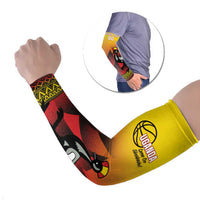 Uganda Basketball Custom Arm Sleeves Come On Silverbacks African Pattern - Wonder Print Shop