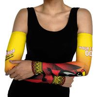 Uganda Basketball Custom Arm Sleeves Come On Silverbacks African Pattern - Wonder Print Shop