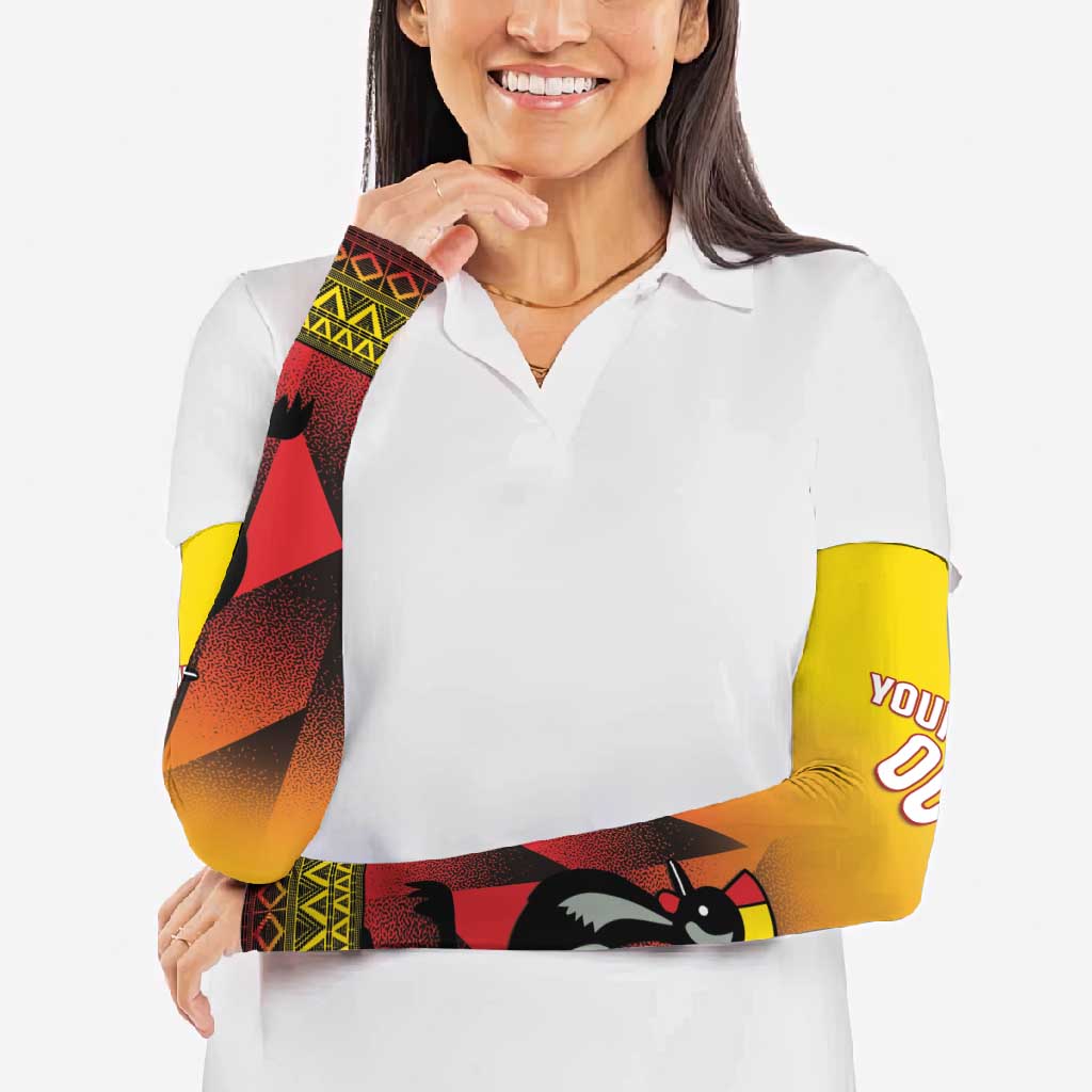 Uganda Basketball Custom Arm Sleeves Come On Silverbacks African Pattern - Wonder Print Shop