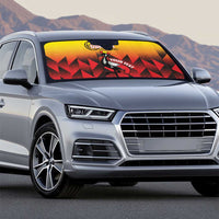 Uganda Basketball Custom Auto Sun Shade Come On Silverbacks African Pattern - Wonder Print Shop