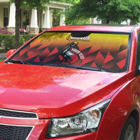 Uganda Basketball Custom Auto Sun Shade Come On Silverbacks African Pattern - Wonder Print Shop