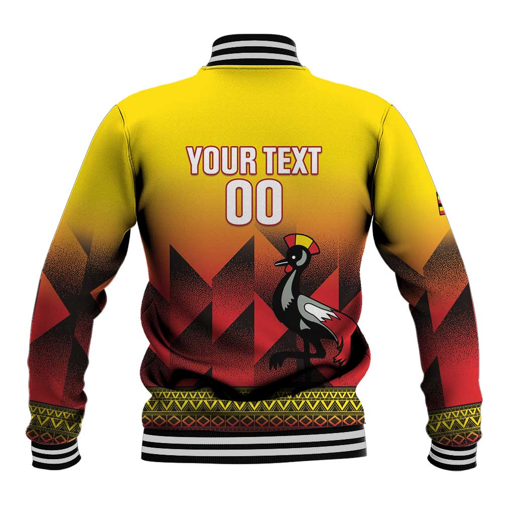 Uganda Basketball Custom Baseball Jacket Come On Silverbacks African Pattern - Wonder Print Shop