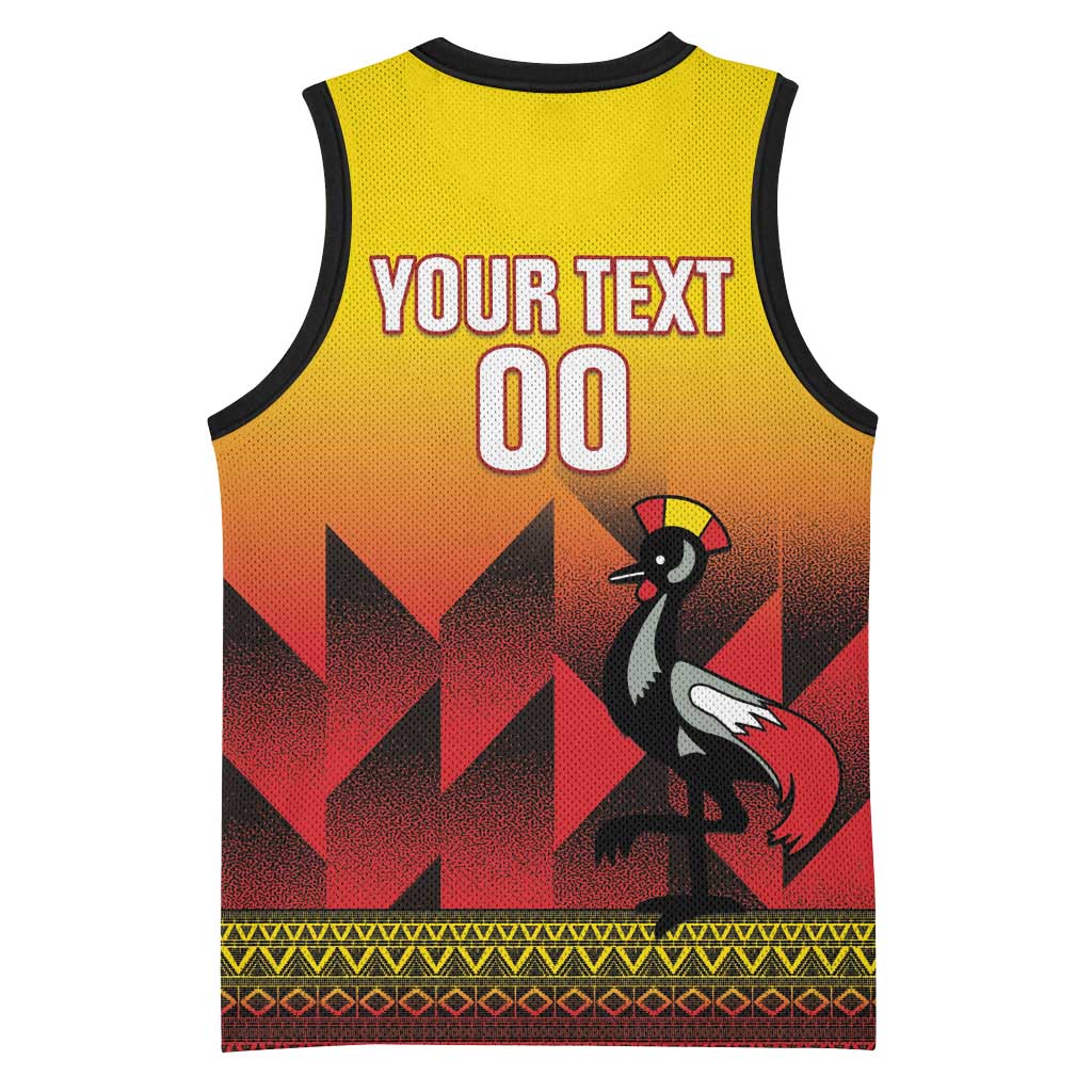 Uganda Basketball Custom Basketball Jersey Come On Silverbacks African Pattern - Wonder Print Shop
