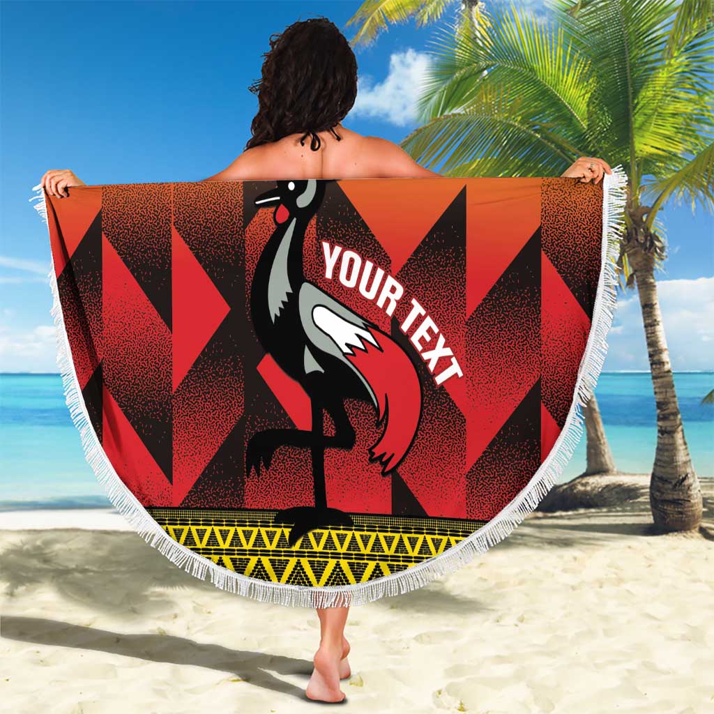 Uganda Basketball Custom Beach Blanket Come On Silverbacks African Pattern - Wonder Print Shop