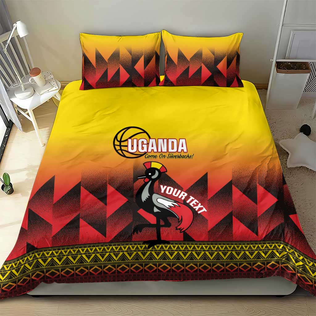 Uganda Basketball Custom Bedding Set Come On Silverbacks African Pattern - Wonder Print Shop