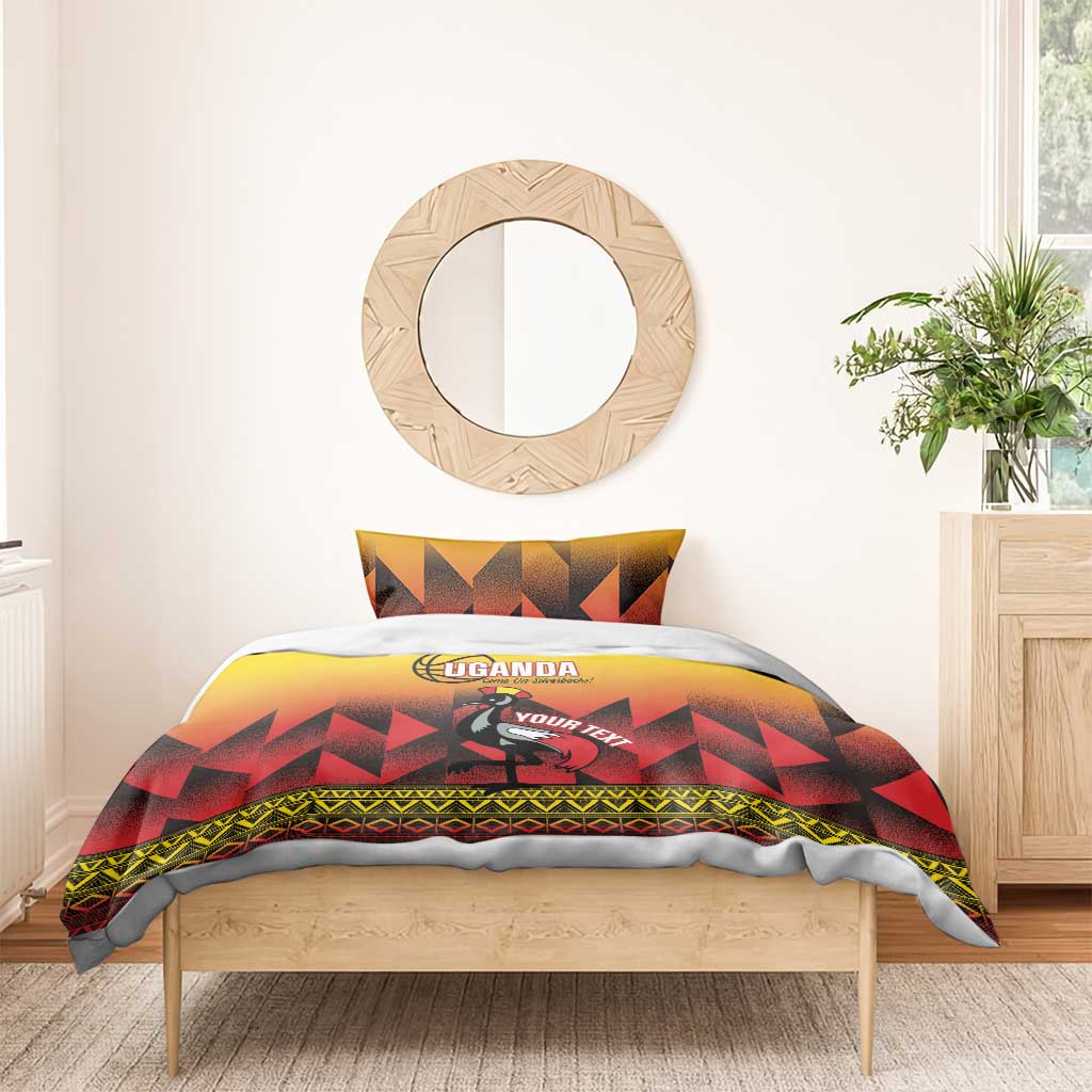 Uganda Basketball Custom Bedding Set Come On Silverbacks African Pattern - Wonder Print Shop