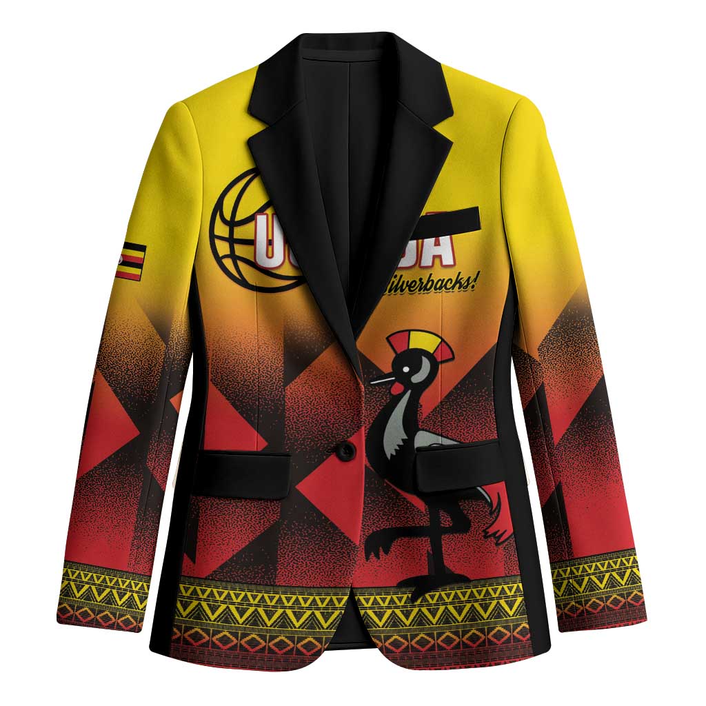 Uganda Basketball Custom Blazer Come On Silverbacks African Pattern - Wonder Print Shop