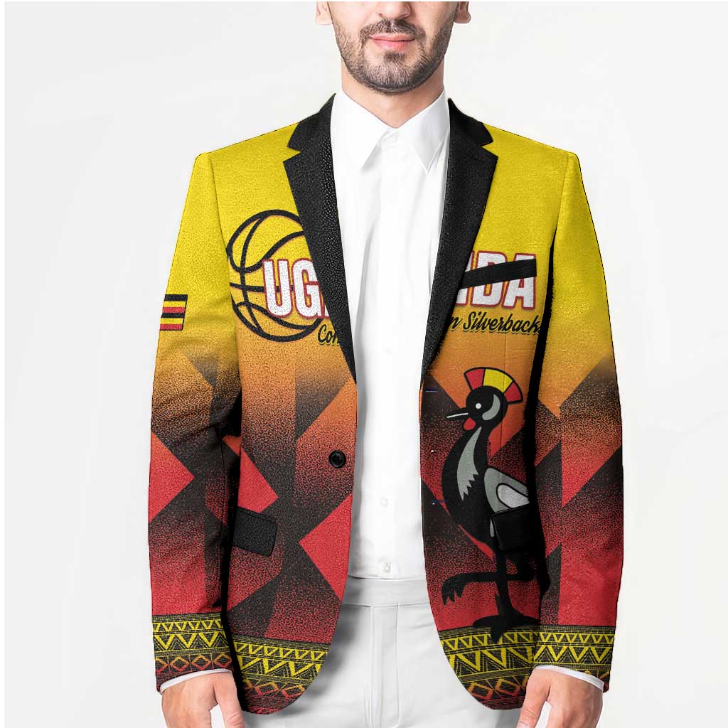 Uganda Basketball Custom Blazer Come On Silverbacks African Pattern - Wonder Print Shop