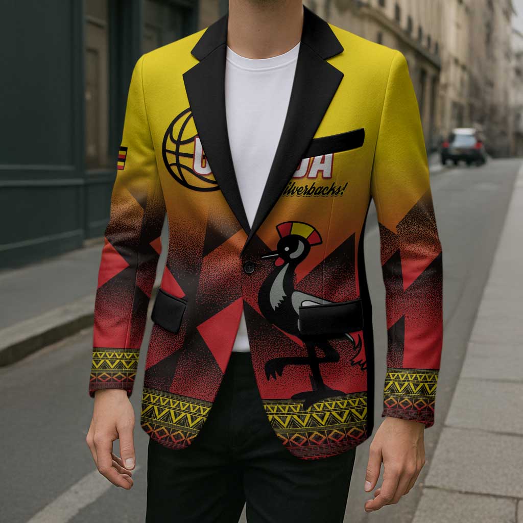 Uganda Basketball Custom Blazer Come On Silverbacks African Pattern - Wonder Print Shop