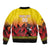 Uganda Basketball Custom Bomber Jacket Come On Silverbacks African Pattern - Wonder Print Shop