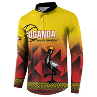 Uganda Basketball Custom Button Sweatshirt Come On Silverbacks African Pattern - Wonder Print Shop