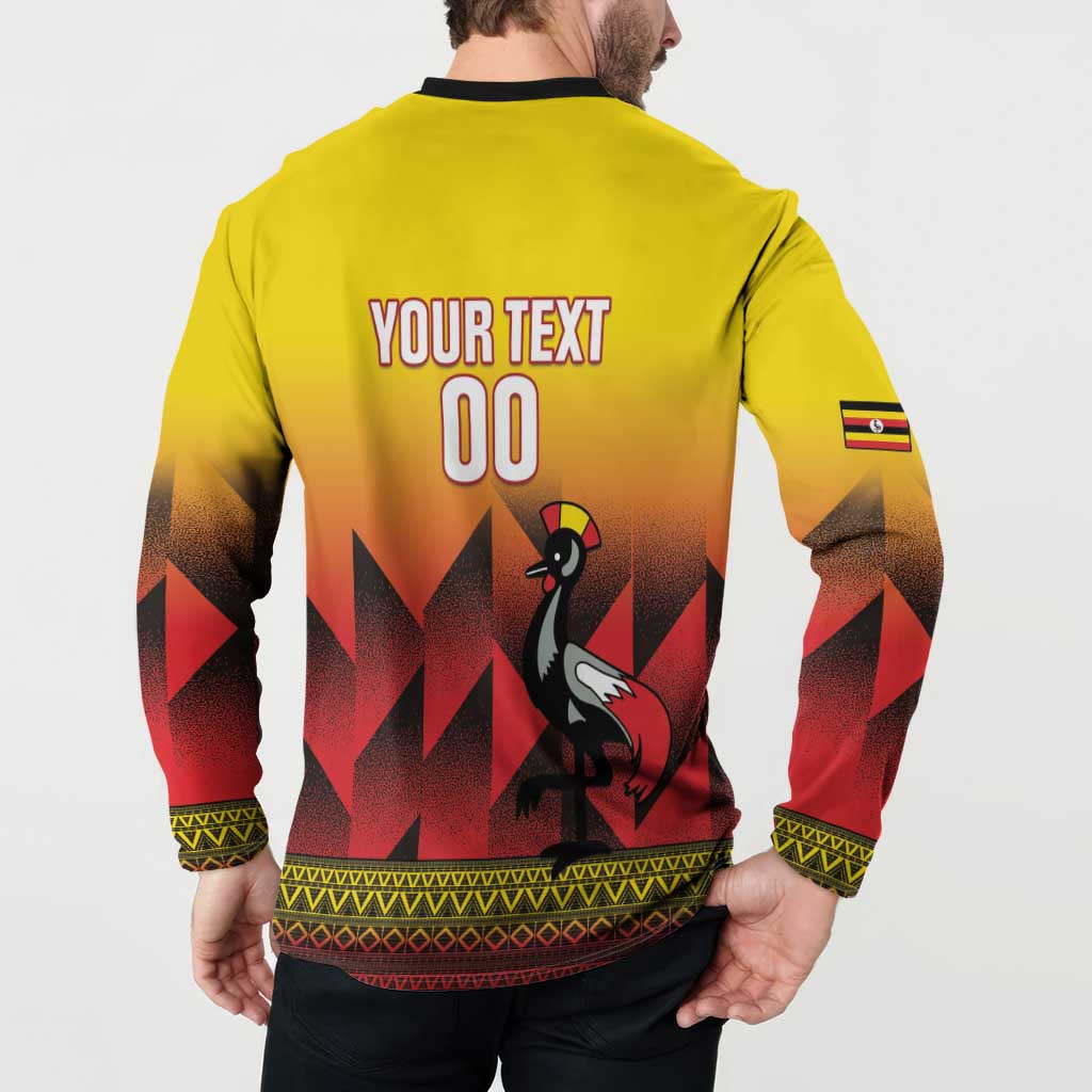 Uganda Basketball Custom Button Sweatshirt Come On Silverbacks African Pattern - Wonder Print Shop