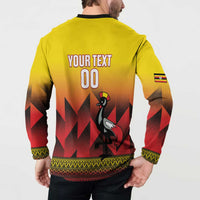 Uganda Basketball Custom Button Sweatshirt Come On Silverbacks African Pattern - Wonder Print Shop