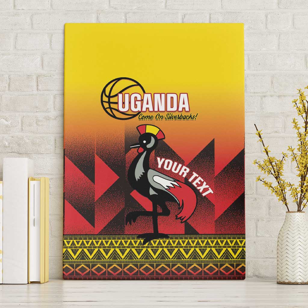 Uganda Basketball Custom Canvas Wall Art Come On Silverbacks African Pattern - Wonder Print Shop