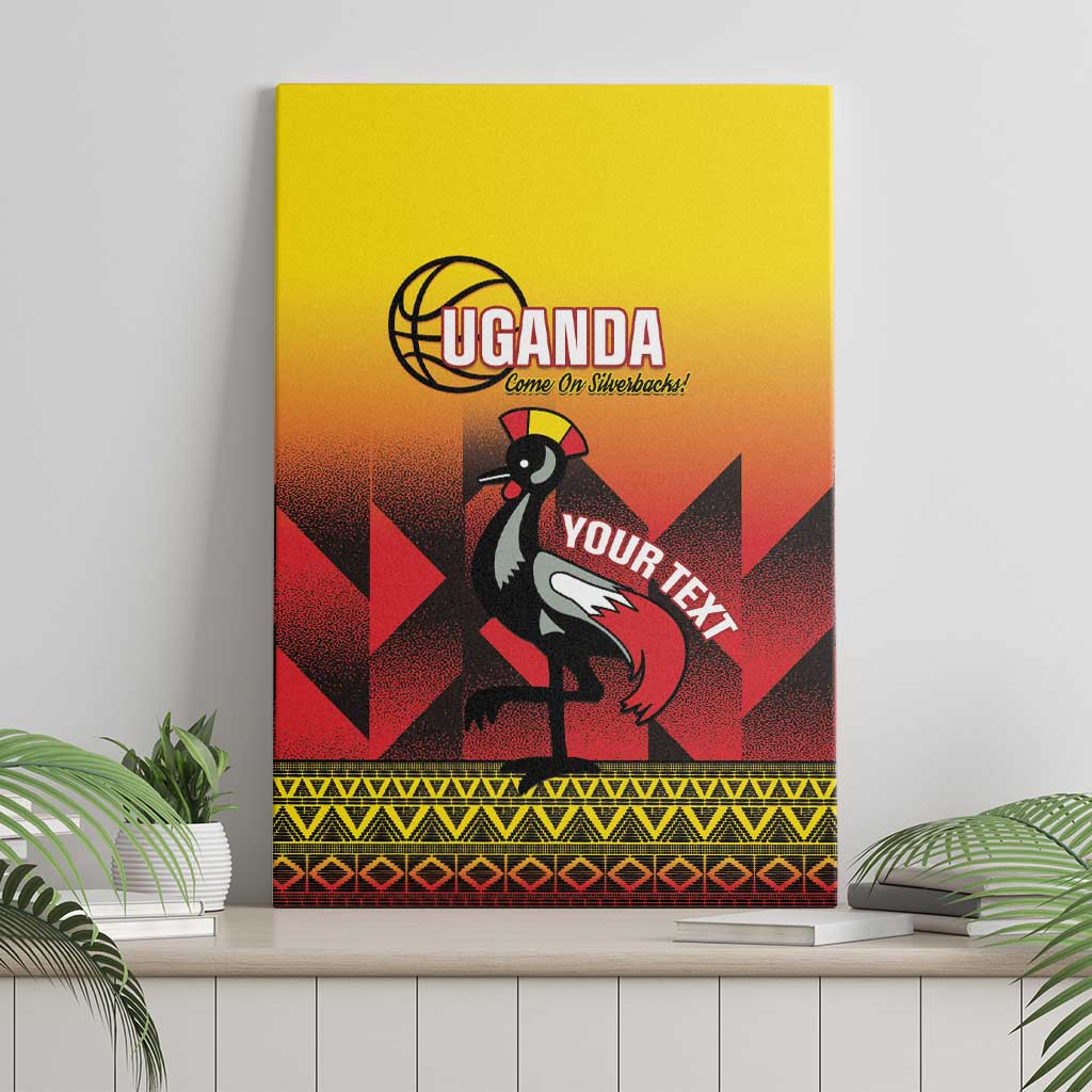 Uganda Basketball Custom Canvas Wall Art Come On Silverbacks African Pattern - Wonder Print Shop