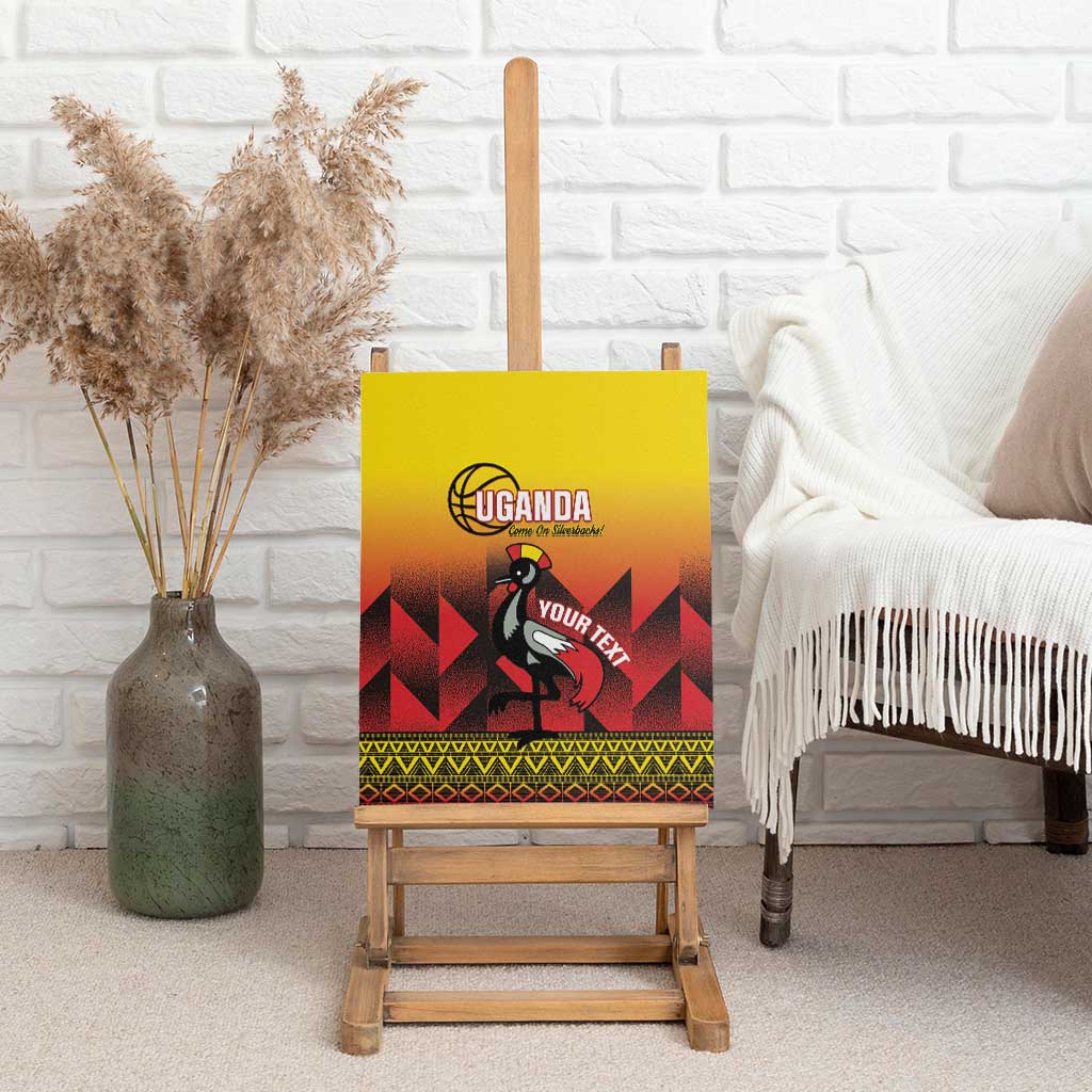 Uganda Basketball Custom Canvas Wall Art Come On Silverbacks African Pattern - Wonder Print Shop