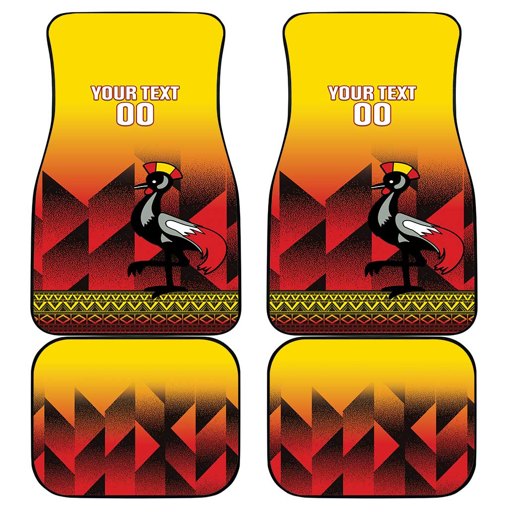 Uganda Basketball Custom Car Mats Come On Silverbacks African Pattern - Wonder Print Shop