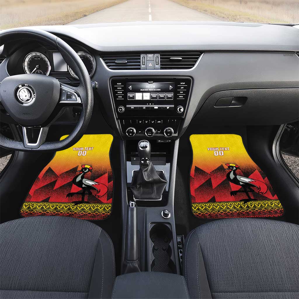 Uganda Basketball Custom Car Mats Come On Silverbacks African Pattern - Wonder Print Shop