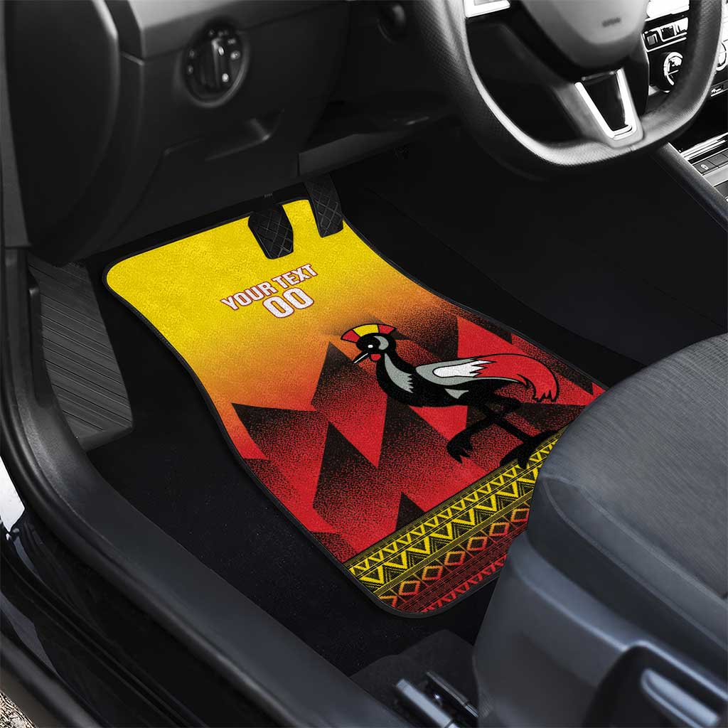 Uganda Basketball Custom Car Mats Come On Silverbacks African Pattern - Wonder Print Shop