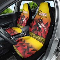 Uganda Basketball Custom Car Seat Cover Come On Silverbacks African Pattern - Wonder Print Shop