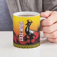 Uganda Basketball Custom Ceramic Mug Come On Silverbacks African Pattern - Wonder Print Shop