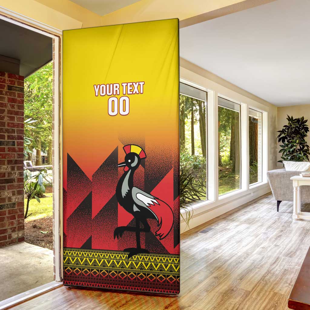 Uganda Basketball Custom Door Cover Come On Silverbacks African Pattern - Wonder Print Shop