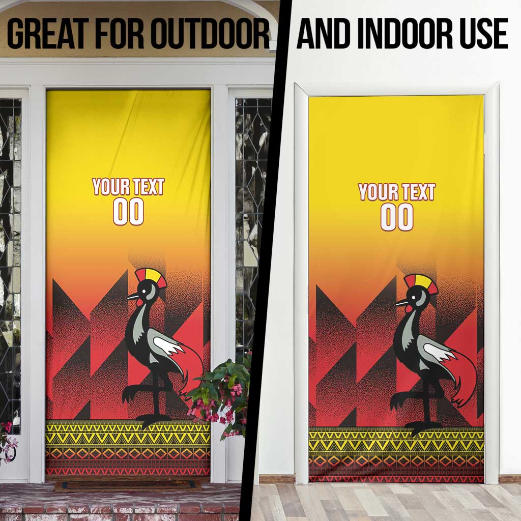 Uganda Basketball Custom Door Cover Come On Silverbacks African Pattern - Wonder Print Shop