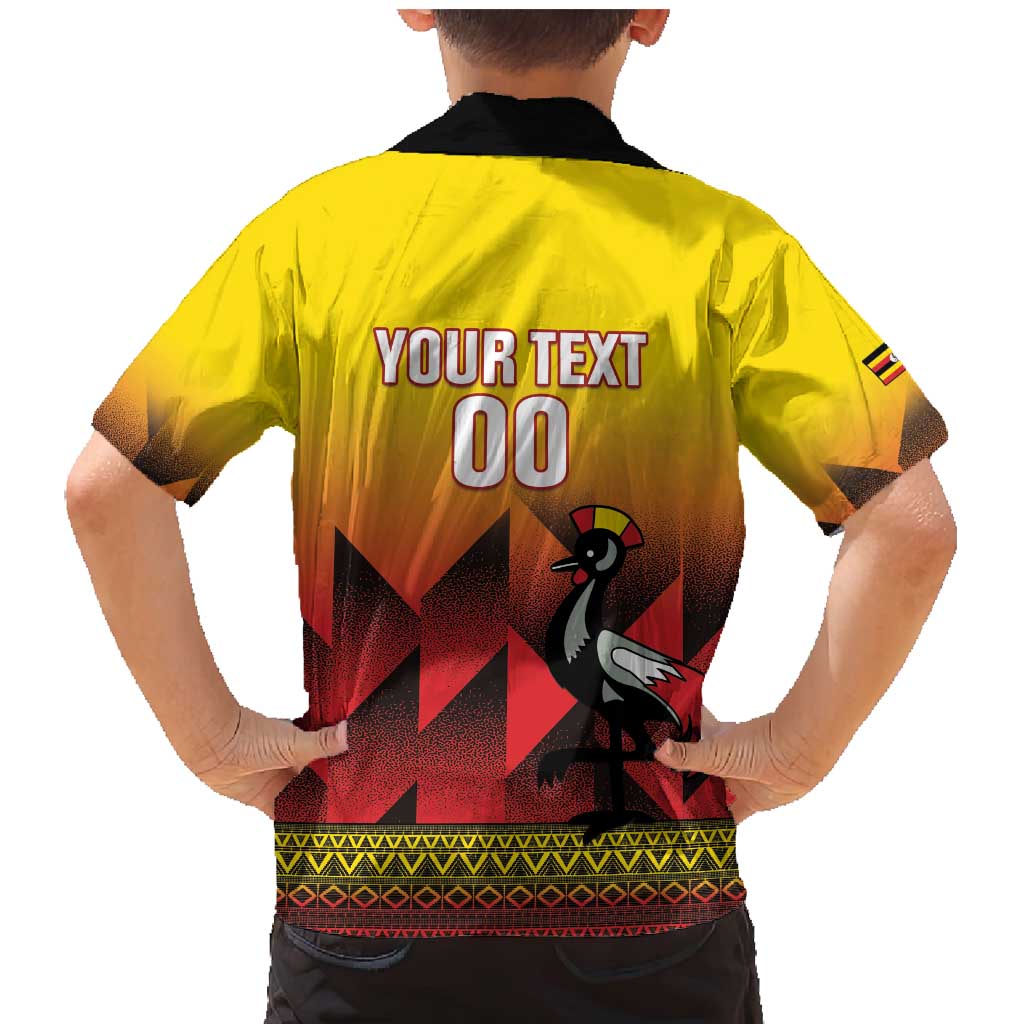 Uganda Basketball Custom Family Matching Mermaid Dress and Hawaiian Shirt Come On Silverbacks African Pattern - Wonder Print Shop