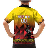 Uganda Basketball Custom Family Matching Mermaid Dress and Hawaiian Shirt Come On Silverbacks African Pattern - Wonder Print Shop