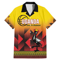Uganda Basketball Custom Family Matching Mermaid Dress and Hawaiian Shirt Come On Silverbacks African Pattern - Wonder Print Shop