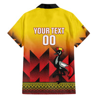 Uganda Basketball Custom Family Matching Off The Shoulder Long Sleeve Dress and Hawaiian Shirt Come On Silverbacks African Pattern - Wonder Print Shop