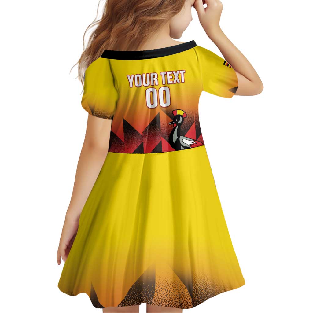 Uganda Basketball Custom Family Matching Off Shoulder Short Dress and Hawaiian Shirt Come On Silverbacks African Pattern - Wonder Print Shop