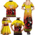 Uganda Basketball Custom Family Matching Summer Maxi Dress and Hawaiian Shirt Come On Silverbacks African Pattern - Wonder Print Shop