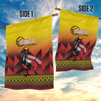 Uganda Basketball Custom Garden Flag Come On Silverbacks African Pattern - Wonder Print Shop