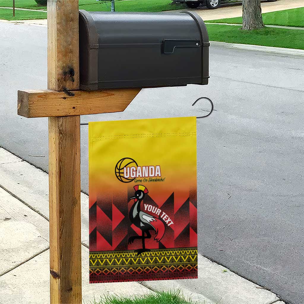 Uganda Basketball Custom Garden Flag Come On Silverbacks African Pattern - Wonder Print Shop